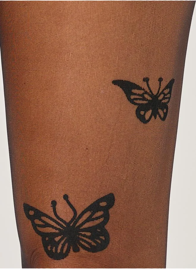 ستايلي 15D Butterfly Design Stockings