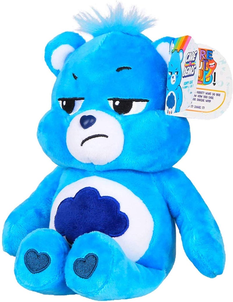 Basic Fun Care Bears Grumpy Bear Bean Plush, 9 inches , Blue