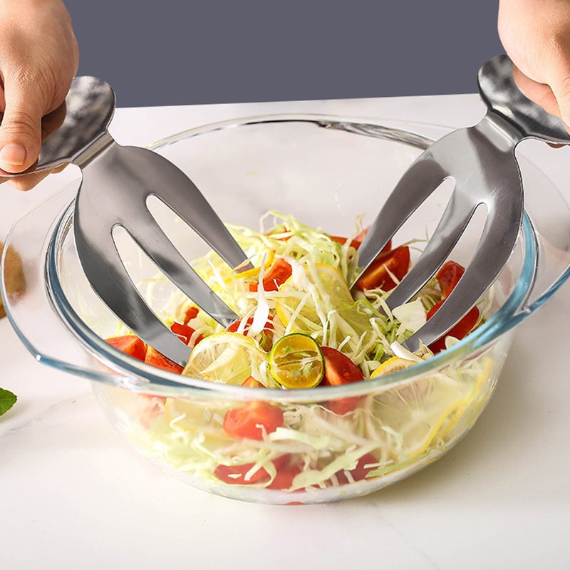 2pcs Stainless Steel Salad Hands Stainless Steel Salad Server Fork for Home - Image 5