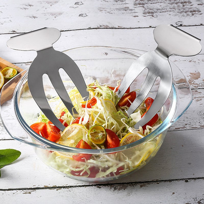 2pcs Stainless Steel Salad Hands Stainless Steel Salad Server Fork for Home - Image 3