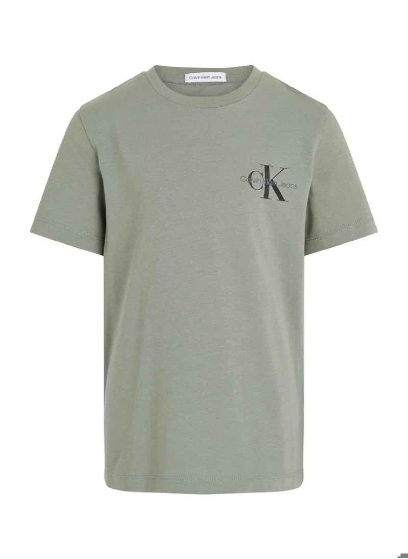 Calvin Klein Jeans Kids' Logo T-Shirt - Cotton jersey, Green