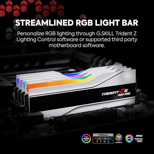 G.SKILL Trident Z5 Neo RGB Series DDR5 RAM (AMD Expo) 32GB (2x16GB) 6000MT/s CL26-36-36-96 1.45V Desktop Computer Memory U-DIMM - Matte White (F5-6000J2636H16GX2-TZ5NRW) - Image 3