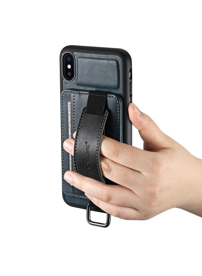 Suteni H13 Card Wallet Wrist Strap Holder PU Phone Case For iPhone XR - Image 5