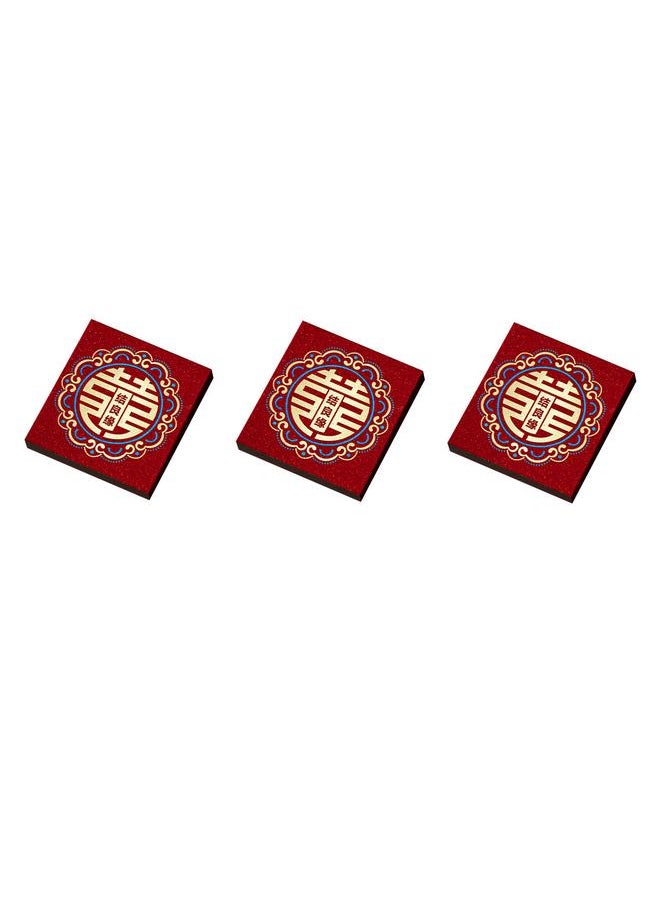 Thoraya 10PCS Chinese Money Packet Cover Paper Bundle Money Band Chinese Red Money Wrapper for Wedding Engagement Gifts Supplies Red  - Image 3