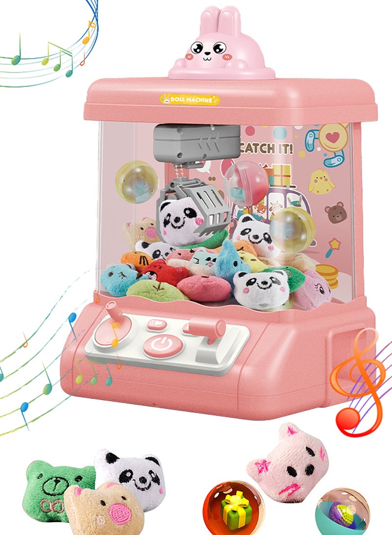 Sharpdo Doll Machine for Kids, DIY Mini Claw Electronic Machine with Music, Light and Grabber for Home Parties, Boys and Girls Fun and Cool Toys Galore Gift (Pink) - Image 1