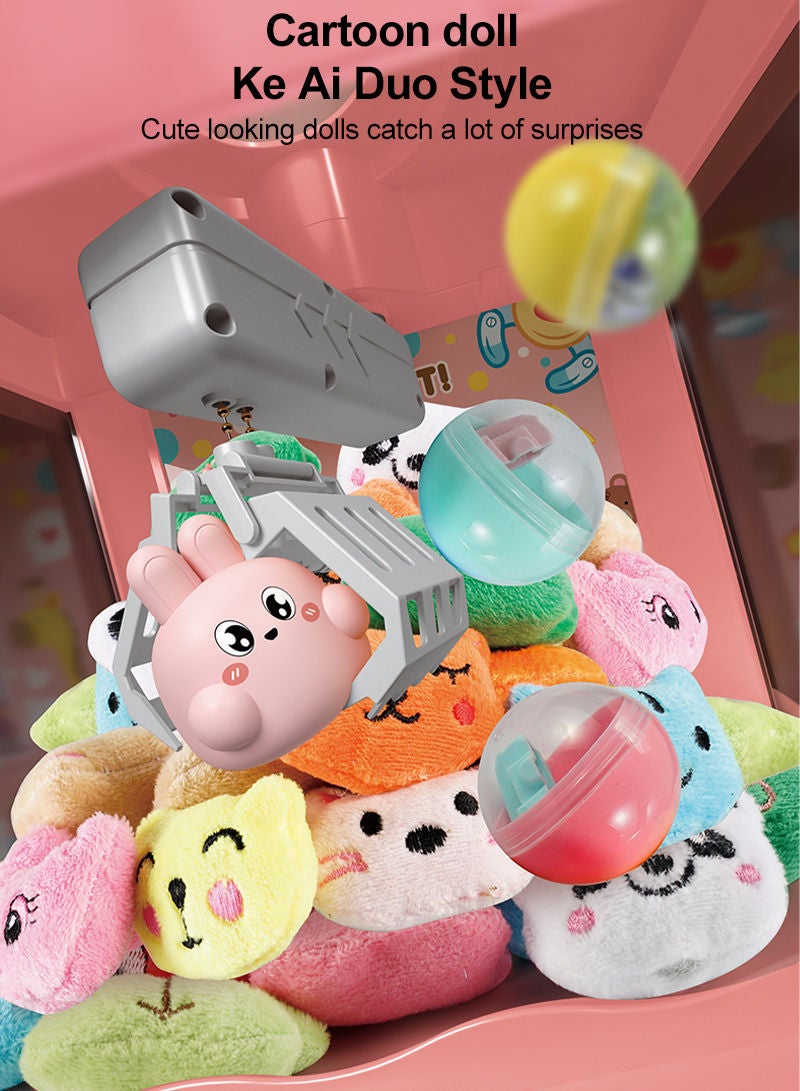 Sharpdo Doll Machine for Kids, DIY Mini Claw Electronic Machine with Music, Light and Grabber for Home Parties, Boys and Girls Fun and Cool Toys Galore Gift (Pink) - Image 3