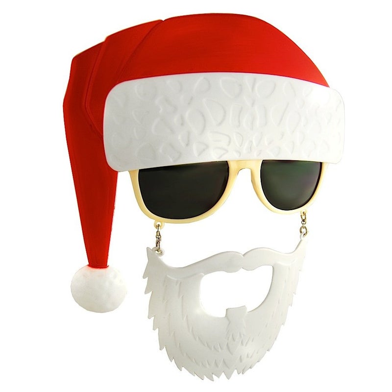 Sun-Staches Santa Claus Sunglasses White Beard Costume Accessory UV 400 One Size Fits Most - Image 5