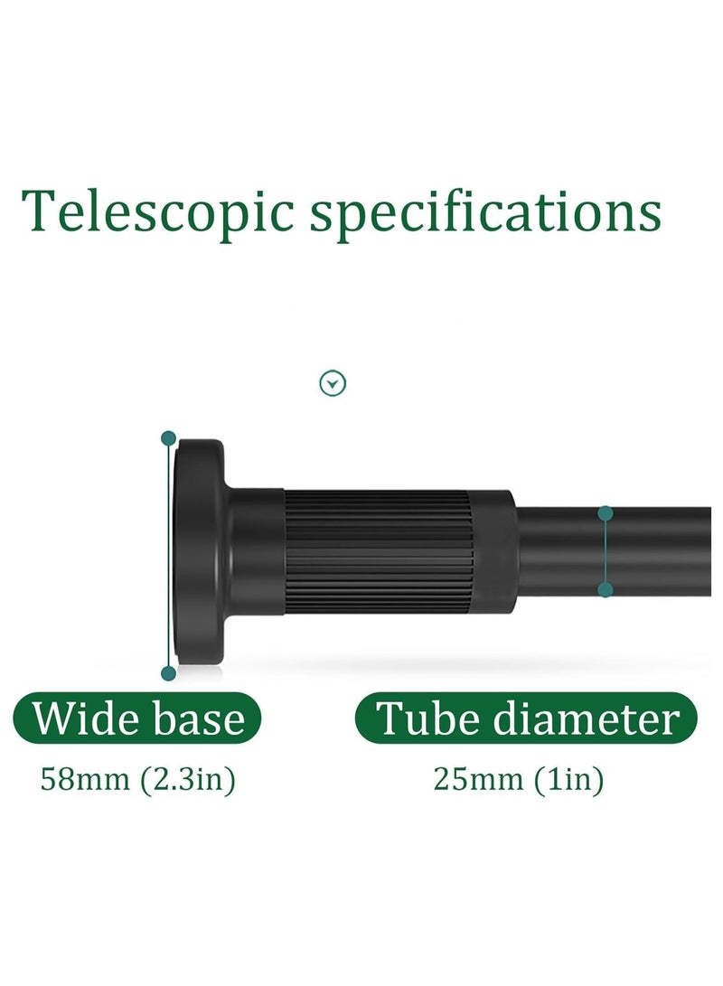 GUDOO قضيب الستائر القابل للتعديل قضيب الستائر التليسكوبي القابل للتمديد غير النابض الانزلاقي الشد حوض الاستحمام القطب خزانة الملابس قضيب الصنبور لنافذة الحمام خزانة المطبخ، لا يوجد حفر سهل التركيب - Image 3
