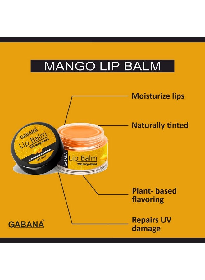 GABANA Lip Balm for Deep Moisturising and Nourishment for Men and Women (Pack of 2, 15 gram, Mango & Vanila Extract)|LIP balm for Dry, Cracked and Chapped Lips LIP balm for Lip Repair & Protection| - Image 3
