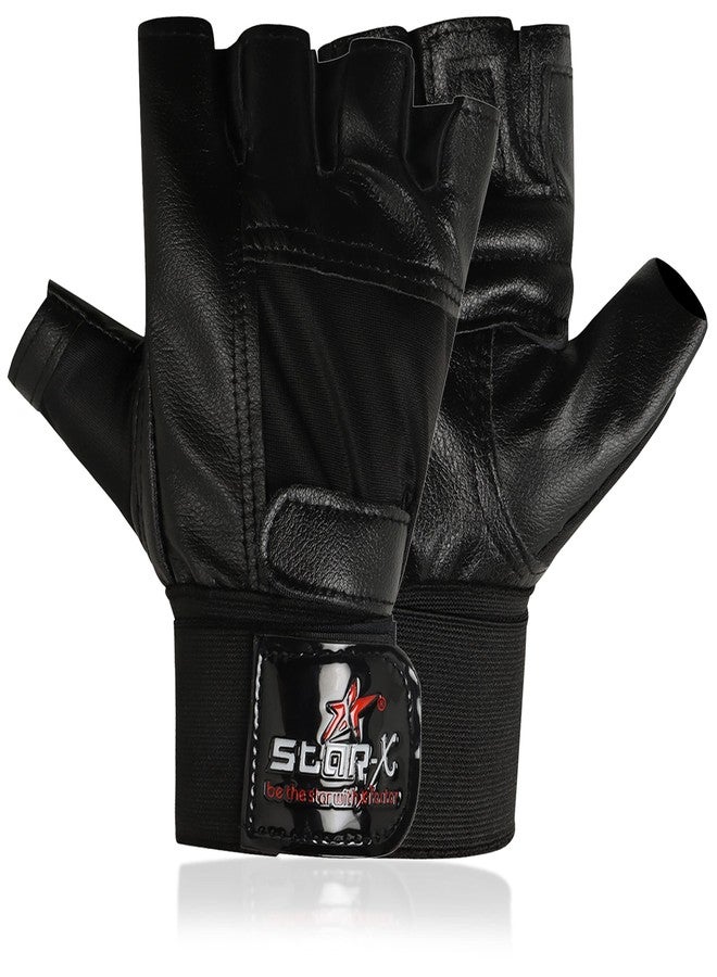 StarX STAR X Starx Beginner Foam Gym Gloves, Adult (Black) | Gym Equipment For Home Gym Workout Weight Lifting Strength Training & Exercise Fitness Gym Accessories, One Size - Image 1