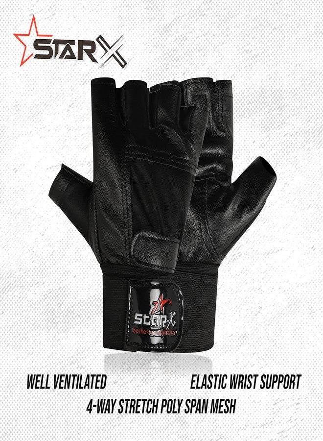 StarX STAR X Starx Beginner Foam Gym Gloves, Adult (Black) | Gym Equipment For Home Gym Workout Weight Lifting Strength Training & Exercise Fitness Gym Accessories, One Size - Image 5