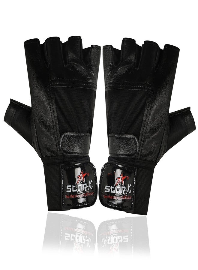 StarX STAR X Starx Beginner Foam Gym Gloves, Adult (Black) | Gym Equipment For Home Gym Workout Weight Lifting Strength Training & Exercise Fitness Gym Accessories, One Size - Image 3