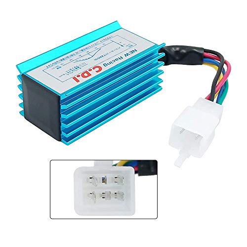 Triumilynn Racing AC 5 Pin CDI Box for GY6 50cc 70cc 90cc 110cc 125cc 140cc 150cc 160cc 139QMB 152QMI 157QMJ Chinese ATV Quad Go Kart Pit Dirt Bike Motorcycle - Blue - Image 3