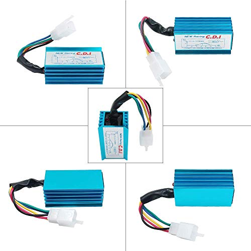 Triumilynn Racing AC 5 Pin CDI Box for GY6 50cc 70cc 90cc 110cc 125cc 140cc 150cc 160cc 139QMB 152QMI 157QMJ Chinese ATV Quad Go Kart Pit Dirt Bike Motorcycle - Blue - Image 4