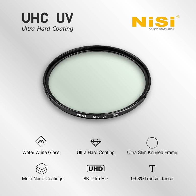 NiSi ني سي، فلتر حماية UV UHC مقاس 49 مم - تصميم فائق النحافة مع 18 طبقة متعددة، طلاء فائق الصلابة، طلاء نانو، مقاوم للماء والخدوش - وضوح UHD وفلتر UV لعدسة كاميرا مقاس 49 مم - Image 2