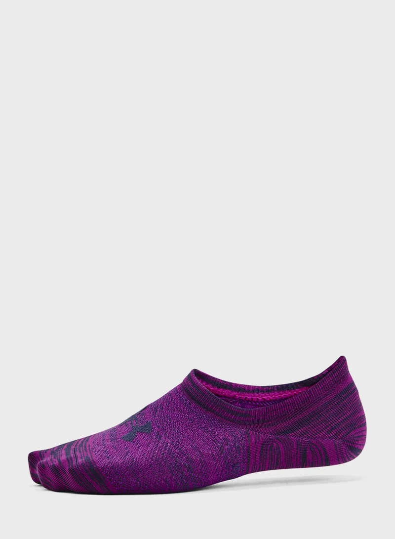 UNDER ARMOUR 3 Pack Breathe Lite Ultra Low Liner Socks