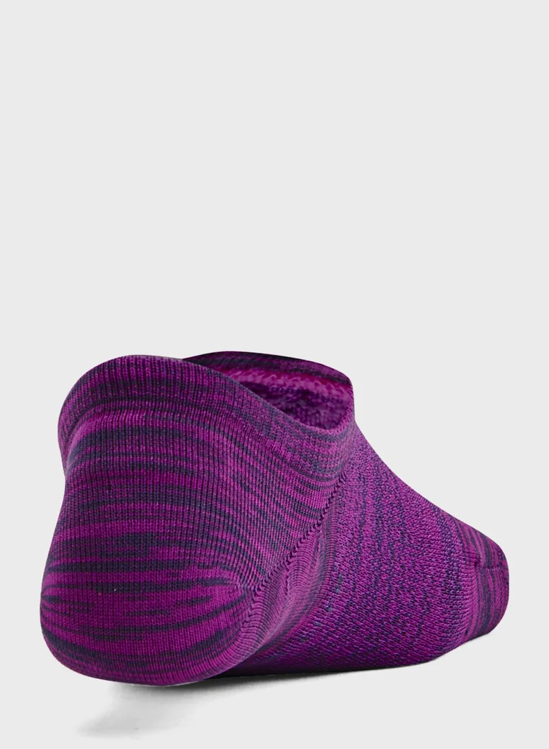 UNDER ARMOUR 3 Pack Breathe Lite Ultra Low Liner Socks