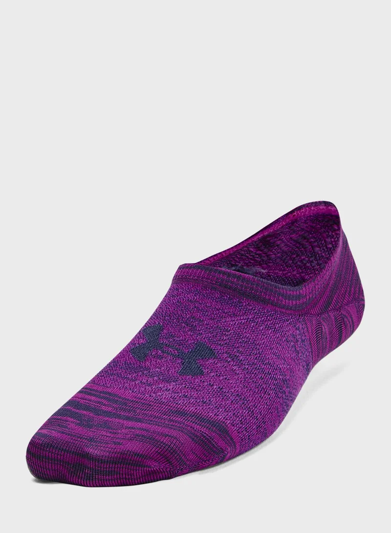 UNDER ARMOUR 3 Pack Breathe Lite Ultra Low Liner Socks