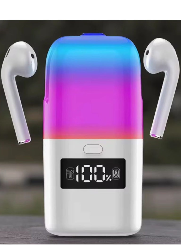 2-in-1 Bluetooth Speaker and Earphones Set Wireless In-ear Earbuds BT5.0 Portable Headphone Audio Stereo Sound RGB LED Light High Definition Call Power Battery Display Ideal for Driving Outdoor Sport  - Image 2