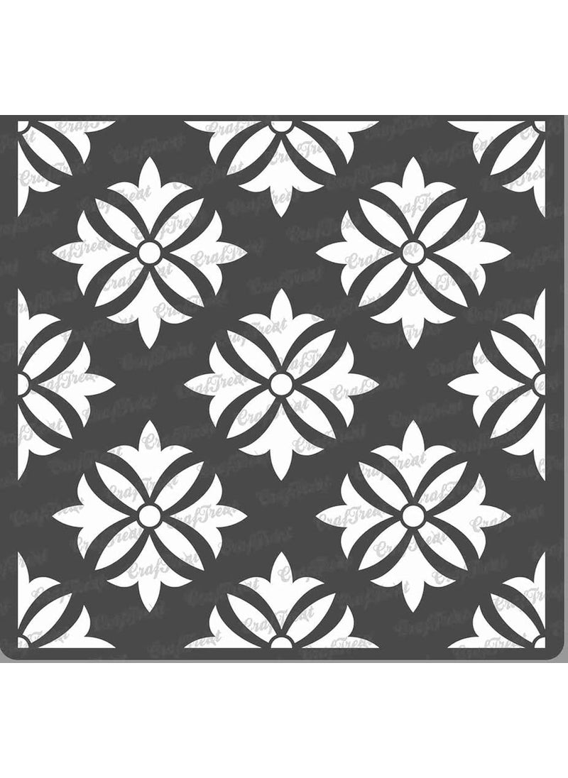 CrafTreat CrafTreat Stencil - Tuberose | Reusable Painting Template for Art and Craft, Mixed Media, Wall Painting, Home Decor, DIY Albums, Card Making and Fabric Painting, 6"X6"  - Image 1