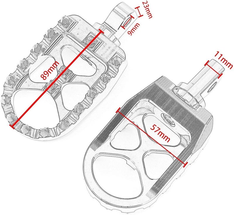 Wivplex MX Offroad Motorcycle Foot Pegs - Image 2