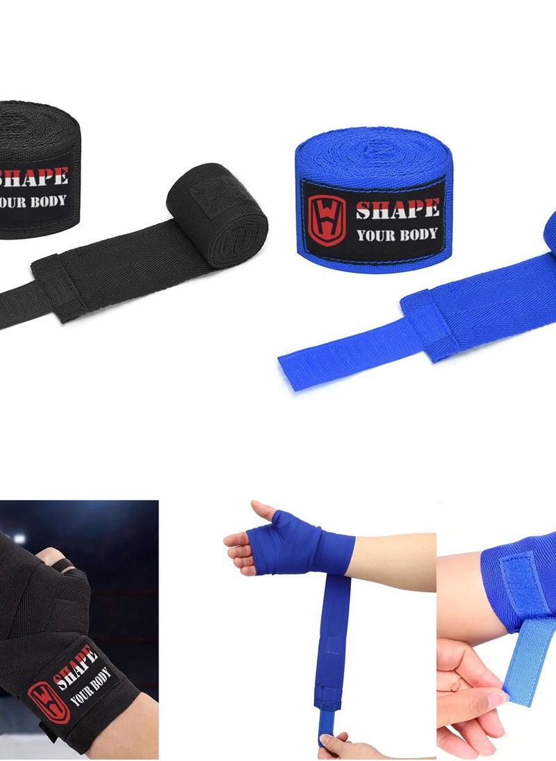 Rightsure Sports Hand Wraps, 3M/120INCH Boxing Hand Wraps, Boxing Hand Wraps, Elasticated Thumb Loop Bandages, Under Mitts Wrist Wrap Protection Muay Thai Kickboxing Martial Arts Punching Bag Training  - Image 1