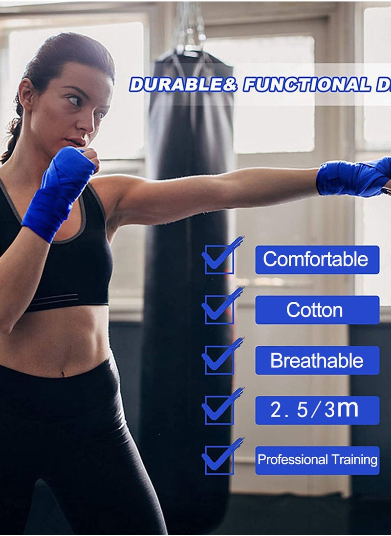 Rightsure Sports Hand Wraps, 3M/120INCH Boxing Hand Wraps, Boxing Hand Wraps, Elasticated Thumb Loop Bandages, Under Mitts Wrist Wrap Protection Muay Thai Kickboxing Martial Arts Punching Bag Training  - Image 2