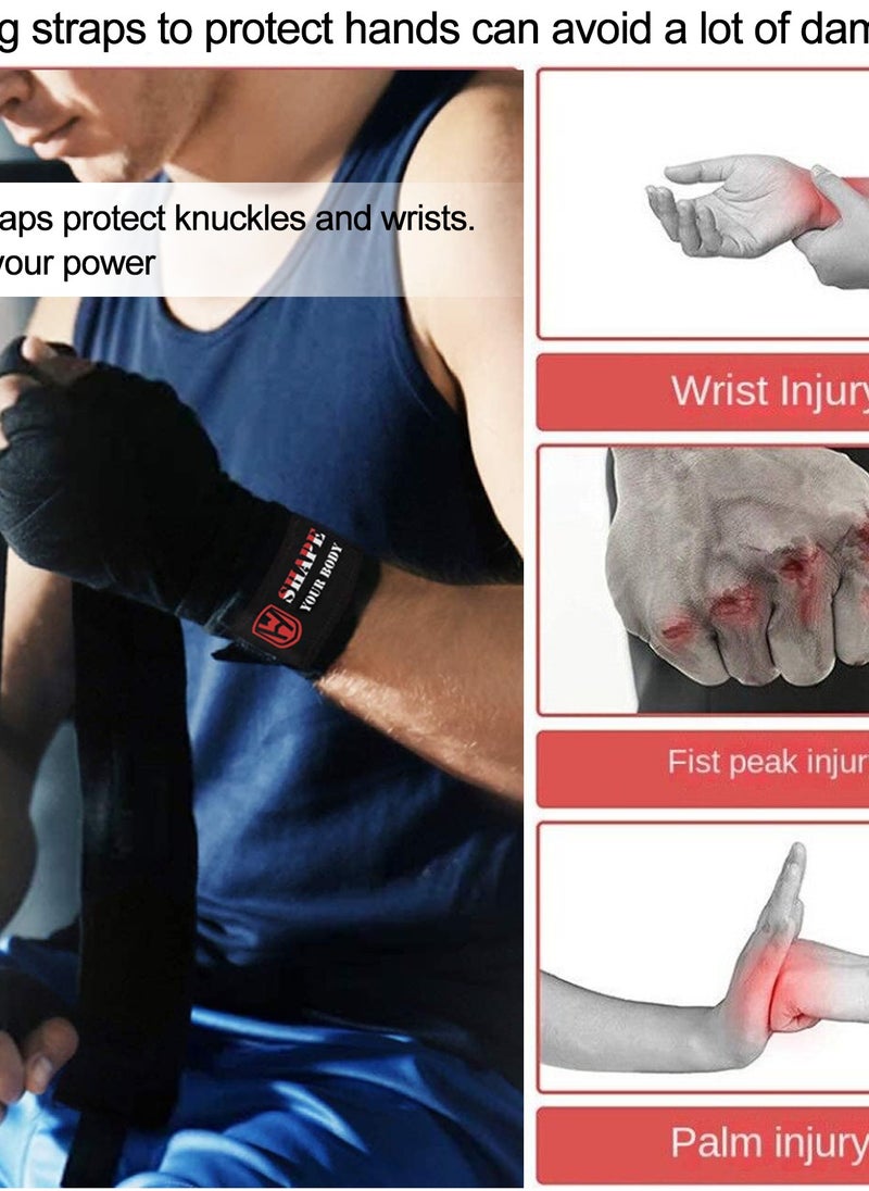 Rightsure Sports Hand Wraps, 3M/120INCH Boxing Hand Wraps, Boxing Hand Wraps, Elasticated Thumb Loop Bandages, Under Mitts Wrist Wrap Protection Muay Thai Kickboxing Martial Arts Punching Bag Training  - Image 4