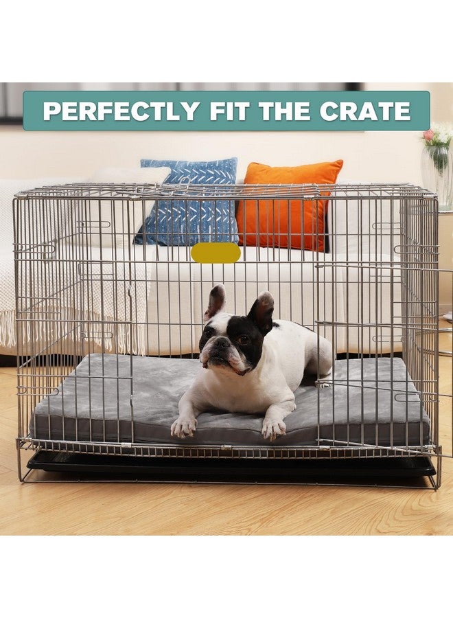 Vonabem Waterproof Small Dog Bed Crate Pad 24 inch, Washable Puppy Bed Orthopedic with Removable Cover Reversible, Foam Dogs Bed, Cat Bed Kennel Pad 23" x17, Anti-Slip Bottom, Gray - Image 5