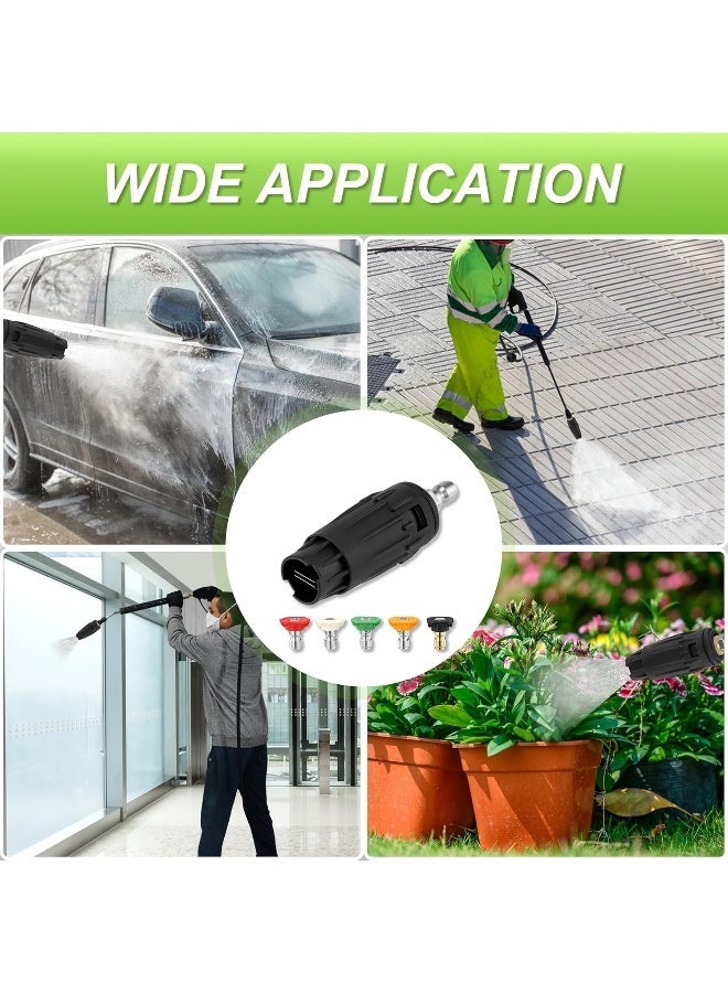 JOEJET Pressure Washer Tips, Adjustable Pressure Washer Nozzle With 5 Spray Nozzle Tips, 1/4 Inch Quick Connect, 3000 Psi  - Image 4