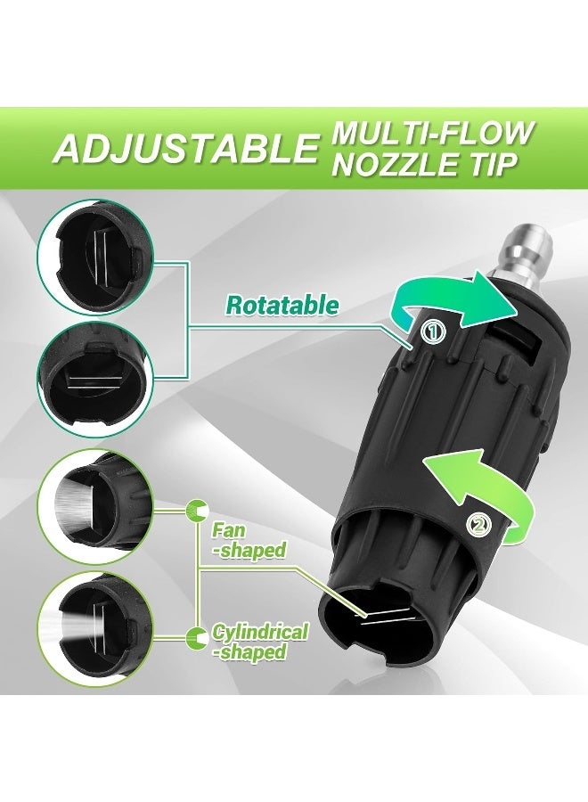 JOEJET Pressure Washer Tips, Adjustable Pressure Washer Nozzle With 5 Spray Nozzle Tips, 1/4 Inch Quick Connect, 3000 Psi  - Image 2