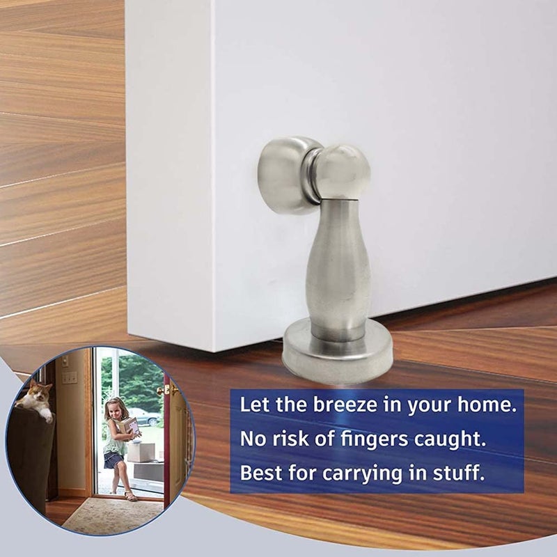 Volo Volo Magnetic Stainless Steel Door Stopper with Screws_Model no887_Pack of 1  - Image 5