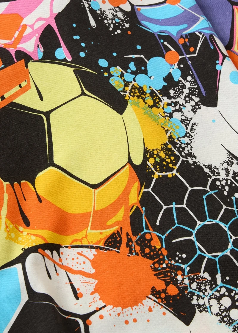 ماتلان طقم بيجاما كرة قدم متعدد الألوان للأولاد  قطع