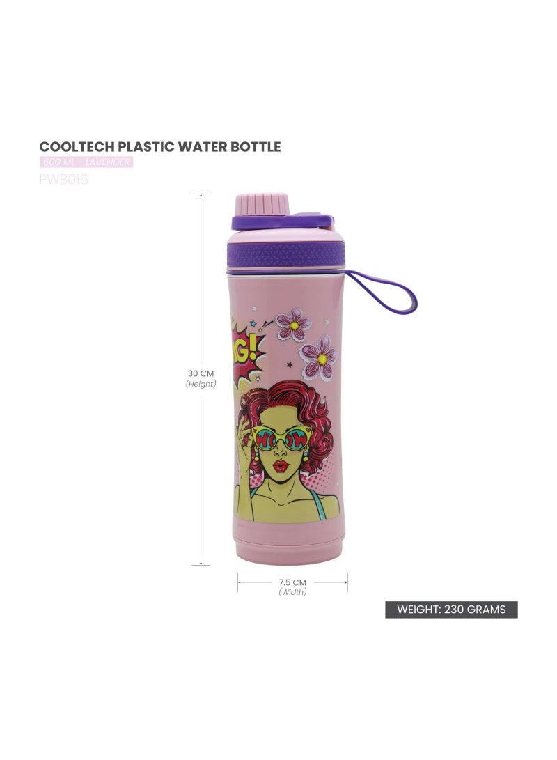 SELVEL زجاجة ماء بلاستيكية كولتيك لافندر، Pwb016، 900 مل - Image 4