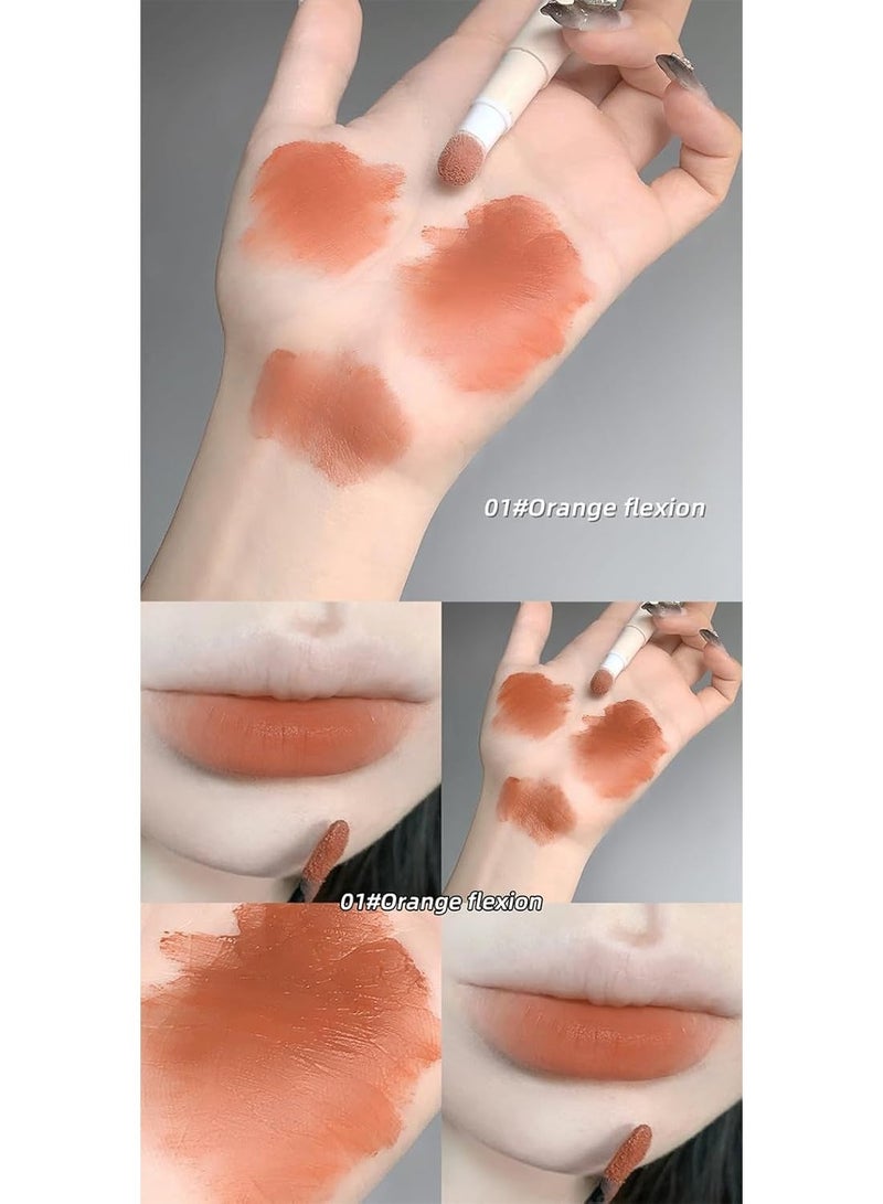 دب جيجي كريم الشفاه "Lip Flower" من Gege Bear | أحمر شفاه مخملي | ملمع شفاه (Lip Glaze) طويل الأمد | مكياج بلمسة جمالية عصرية | تركيبة خفيفة الوزن ومقاومة للتلطخ | لمسة نهائية مطفية ناعمة غير لزجة | ألوان طبيعية وهادئة (درجات الوردي والبني والأحمر) | صبغة شفاه مرطبة للنساء (درجة 01# Orange Flexion، 4 جم) - Image 4
