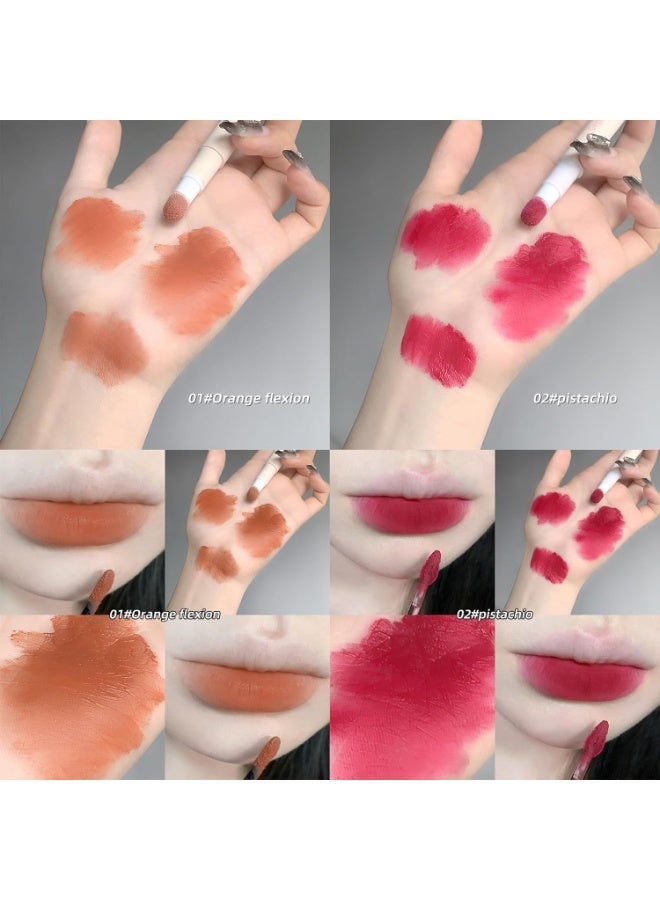 دب جيجي كريم الشفاه "Lip Flower" من Gege Bear | أحمر شفاه مخملي | ملمع شفاه (Lip Glaze) طويل الأمد | مكياج بلمسة جمالية عصرية | تركيبة خفيفة الوزن ومقاومة للتلطخ | لمسة نهائية مطفية ناعمة غير لزجة | ألوان طبيعية وهادئة (درجات الوردي والبني والأحمر) | صبغة شفاه مرطبة للنساء (درجة 01# Orange Flexion، 4 جم) - Image 3