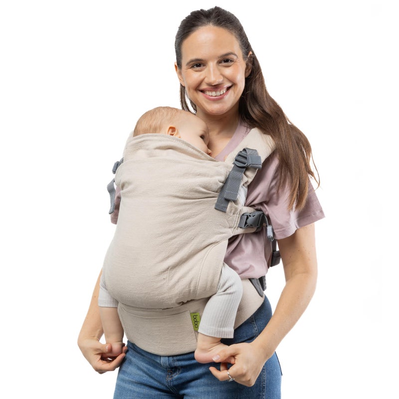 Boba X Baby Carrier Newborn to Toddler - Breathable Linen Blend, Certified Hip Healthy, Lightweight, Petite to Plus Size 7-45 lbs, Micro-Adjustable Baby Carrier from Newborn (Linen Pampas) - Image 1