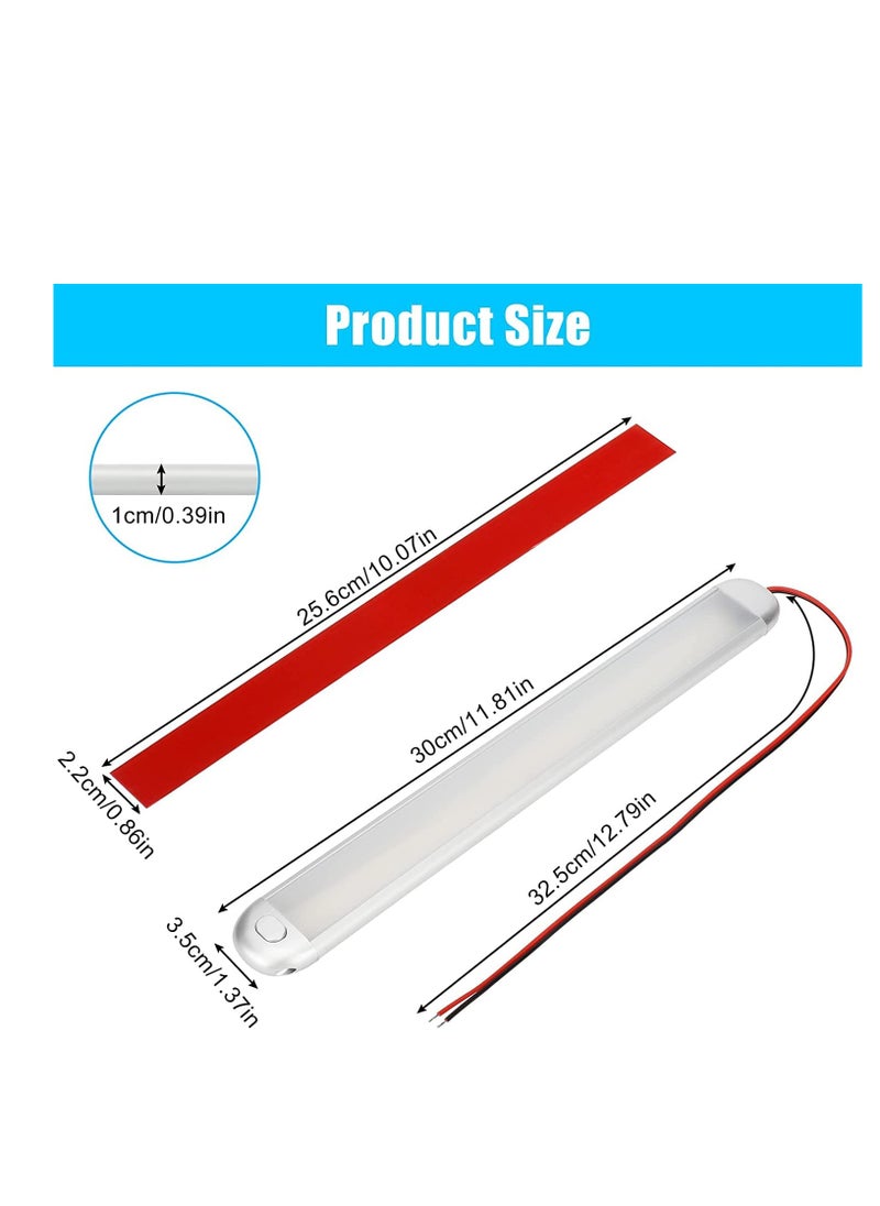 SYOSI - 12V LED Interior Light Bar, 120 LEDs 1180LM 7W 12V LED Light Strip, 12 Volt LED Strip Lights with ON/Off Switch, for Enclosed Cargo Trailer Car RV Van Truck Lorry Camper Boat Caravan Motorhome (4Pcs) - Image 1