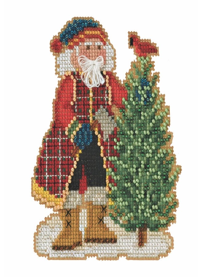 Mill Hill Scotch Pine Santa Beaded Counted Cross Stitch Ornament Kit 2022 Timberline Santas MH202231