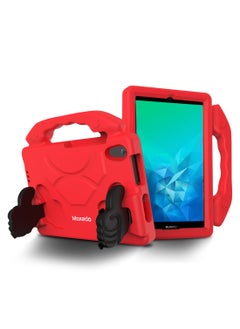 Moxedo Moxedo Shockproof Protective Case Cover Lightweight Convertible Handle Kickstand for Kids Compatible for Huawei Matepad T8 8.0 inch - Red  - Image 1