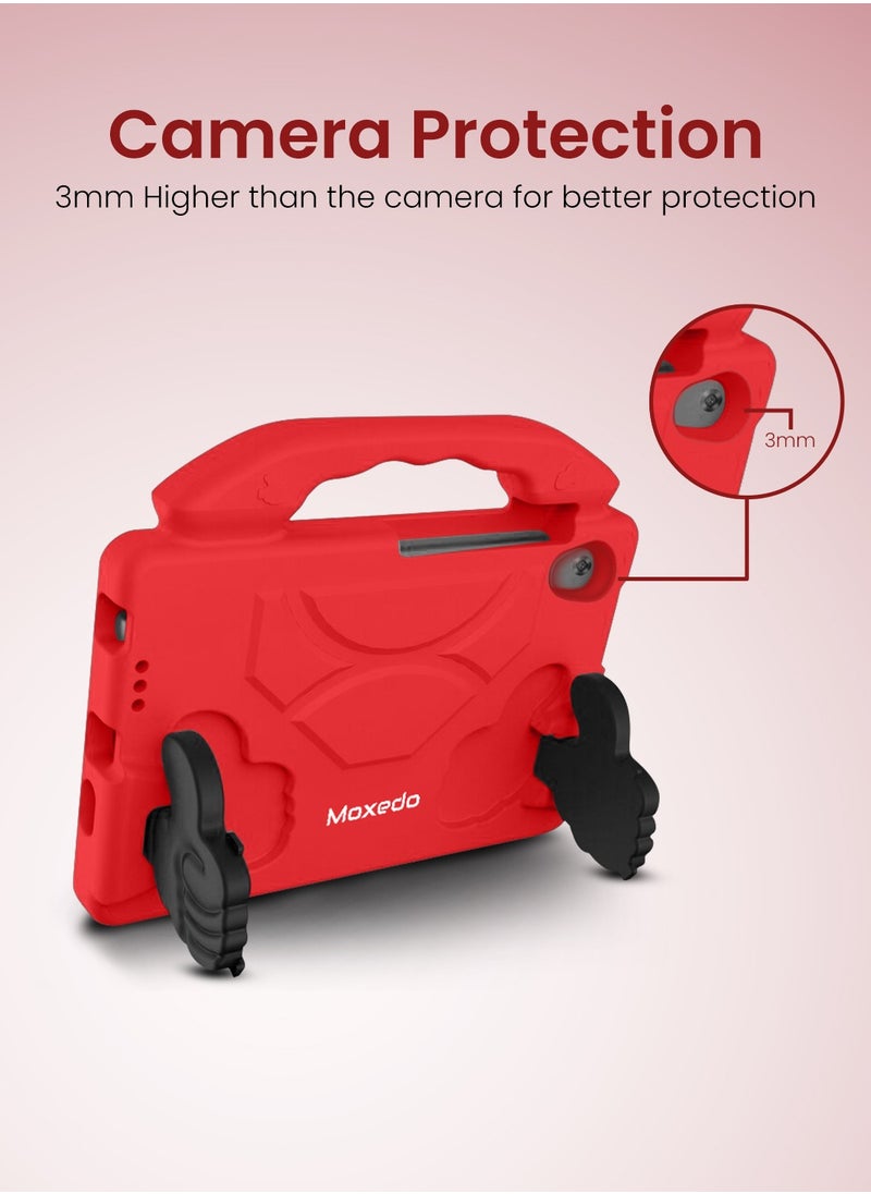 Moxedo Moxedo Shockproof Protective Case Cover Lightweight Convertible Handle Kickstand for Kids Compatible for Huawei Matepad T8 8.0 inch - Red  - Image 2