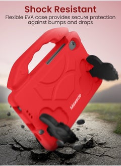 Moxedo Moxedo Shockproof Protective Case Cover Lightweight Convertible Handle Kickstand for Kids Compatible for Huawei Matepad T8 8.0 inch - Red  - Image 4