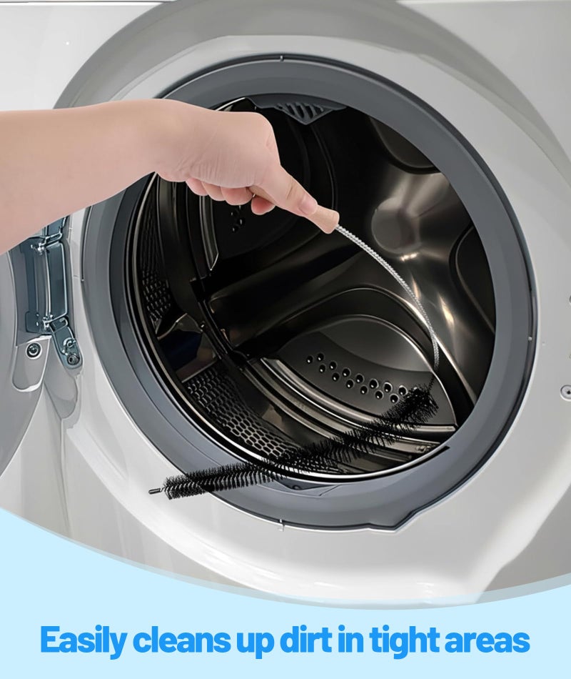 SonaBhu Washing Machine Cleaning Brush, 4 Pcs Drum Cleaner Brush Set for Front Load and Top Load Washers, Long Handle Washing Machine Brush Cleaner with Soft Bristles, Effective Washing Machine Drum Cleaning - Image 5