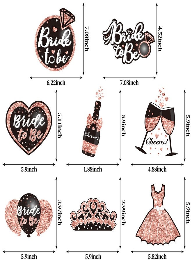 Parfundg 8Pcs Bachelorette Party Decorations Bride To Be Honeycomb Centerpieces, Rose Gold Bridal Shower Table Topper Party Supplies, Pink Hens Night Women Table Centerpieces Wedding Engagement Decor - Image 4