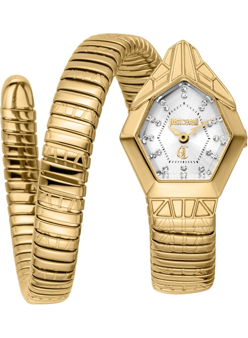 جاست كافالي ساعة كواتز النسائية من جاست كافالي بتصميم ثعبان مميز - Image 1