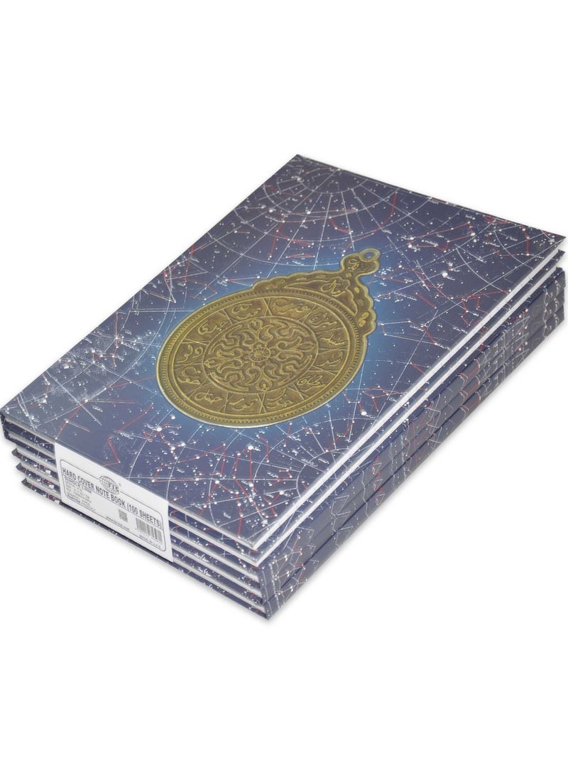 FIS Pack of 5  Note Book A4 100Sheets Design 2 -FSNBA4100D2 - Image 1