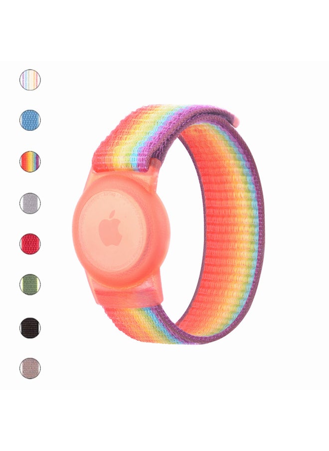 Generic - For Airtag Strap Protective Cover Apple Anti-lost Locator Nylon Children's Wristband Watch Bracelet Protective Case-color:Seashell Color I-Applicable Models:Size: 170MM - Image 1