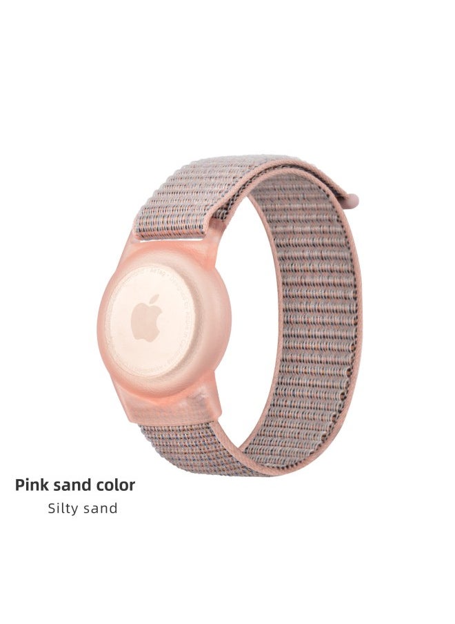 Generic - For Airtag Strap Protective Cover Apple Anti-lost Locator Nylon Children's Wristband Watch Bracelet Protective Case-color:Seashell Color I-Applicable Models:Size: 170MM - Image 1
