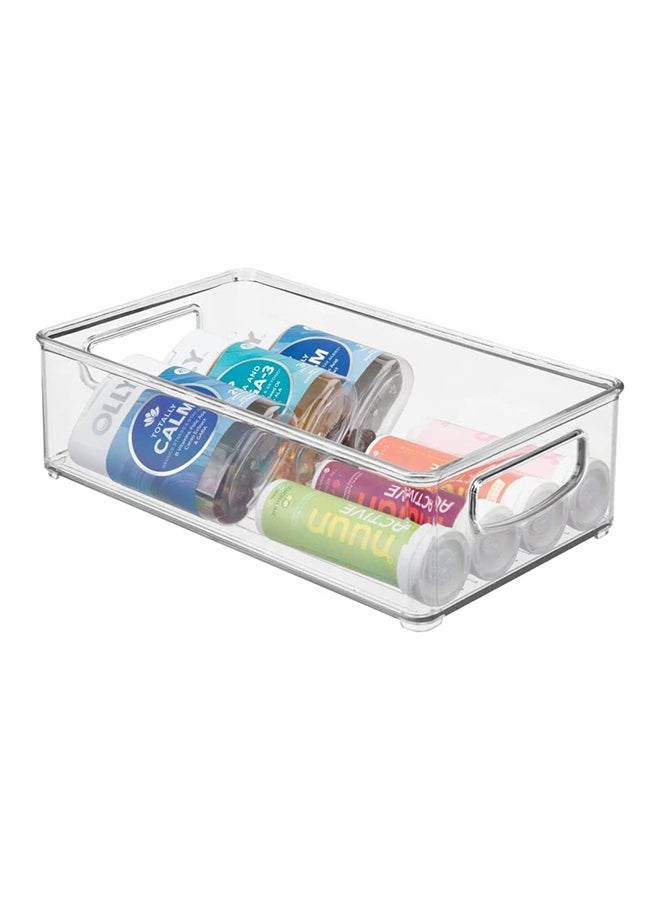 منظم ثلاجة أكريليك قابل للتكديس، مخزن قوي وحاويات تخزين الثلاجة مع مقابض | كبير | عبوة من 02 | للحمام، خزانة المطبخ، مخزن المؤن، تنظيم المنزل - Image 3