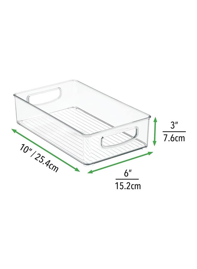 منظم ثلاجة أكريليك قابل للتكديس، مخزن قوي وحاويات تخزين الثلاجة مع مقابض | كبير | عبوة من 02 | للحمام، خزانة المطبخ، مخزن المؤن، تنظيم المنزل - Image 4
